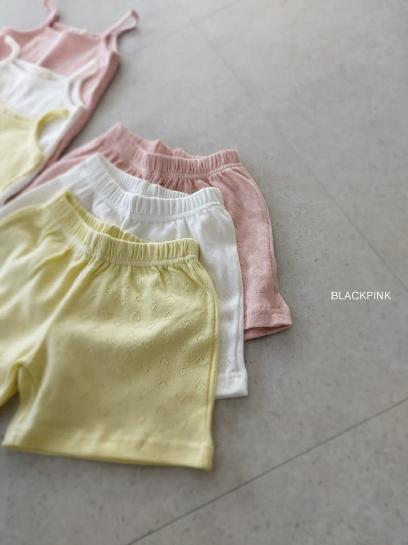 Black Pink - Korean Children Fashion - #kidzfashiontrend - Lovely String Sleeveless Top Bottom Set - 11