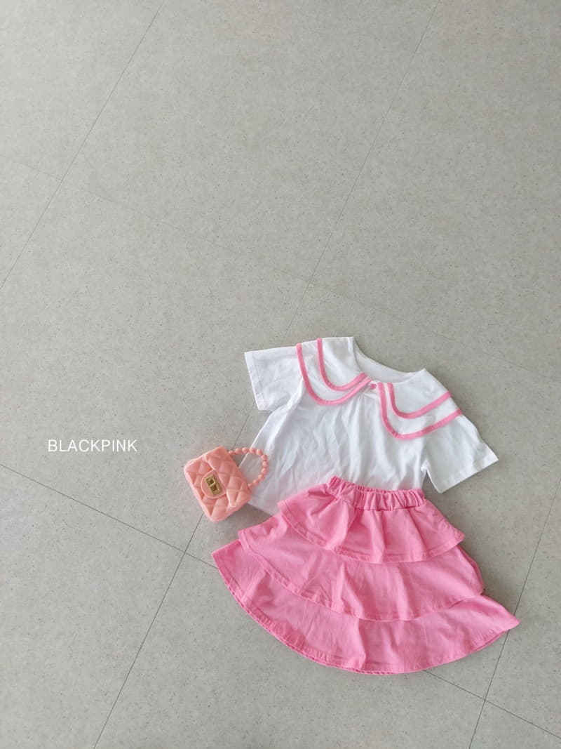 Black Pink - Korean Children Fashion - #kidzfashiontrend - Twice Cancan Top Bottom Set - 5