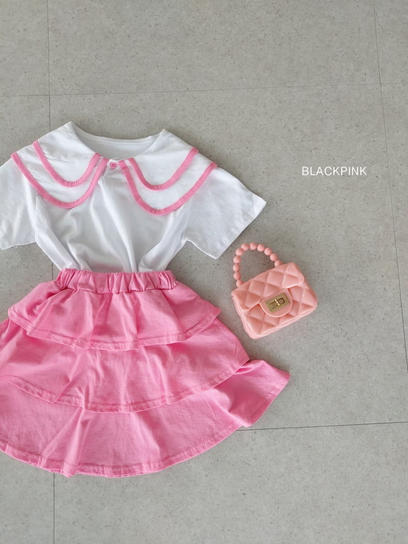 Black Pink - Korean Children Fashion - #littlefashionista - Twice Cancan Top Bottom Set - 7