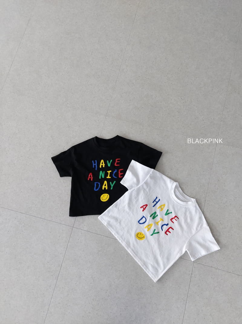 Black Pink - Korean Children Fashion - #littlefashionista - Nice Day Tee - 3