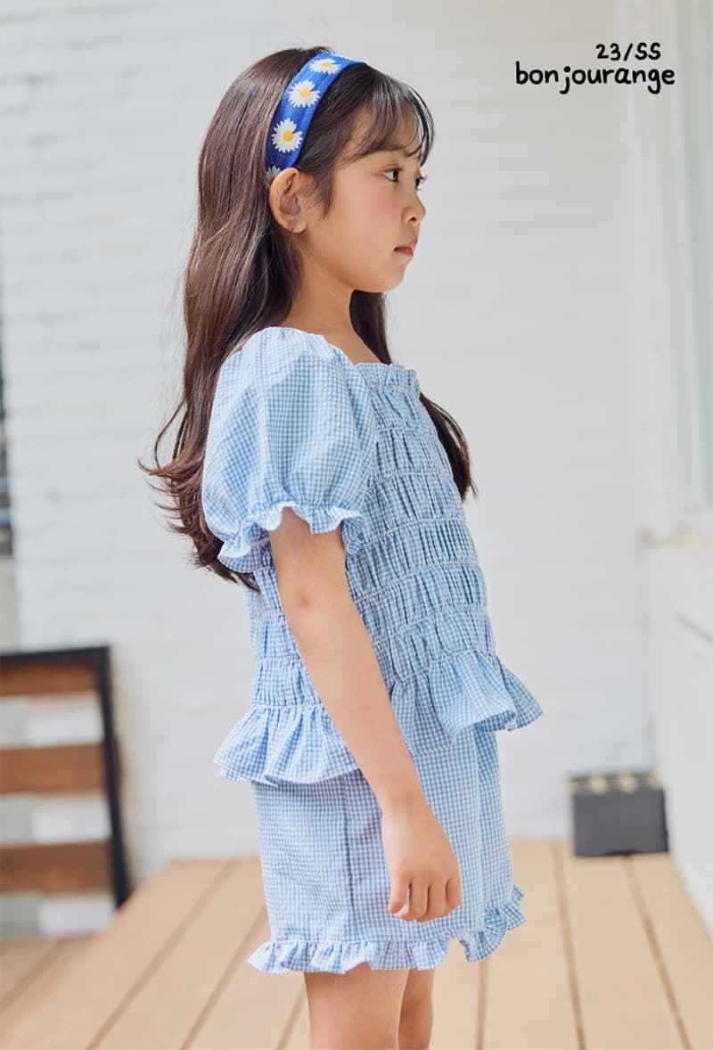 Bonjour Ange - Korean Children Fashion - #Kfashion4kids - Pastel Smocking Top Bottom Set - 12