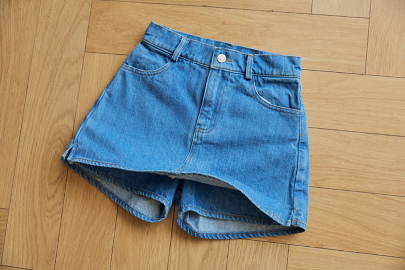 Bonjour Ange - Korean Children Fashion - #Kfashion4kids - Fake Denim Skrirt Shorts - 10