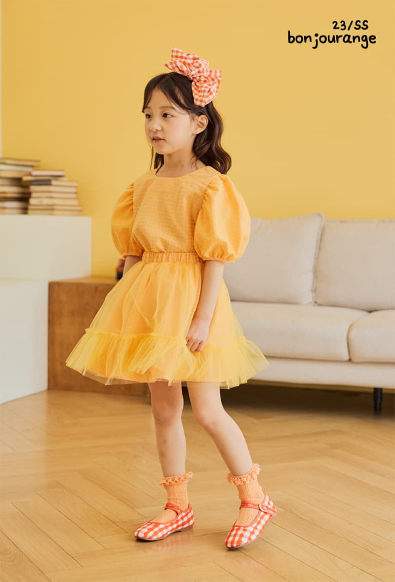 Bonjour Ange - Korean Children Fashion - #childofig - Popo Sha Sha Skirt Top Bottom Set - 7