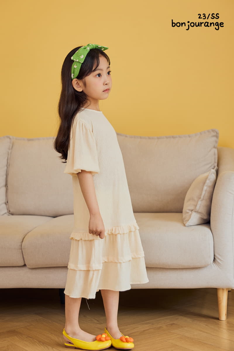 Bonjour Ange - Korean Children Fashion - #childofig - Pleats Long One-piece - 11