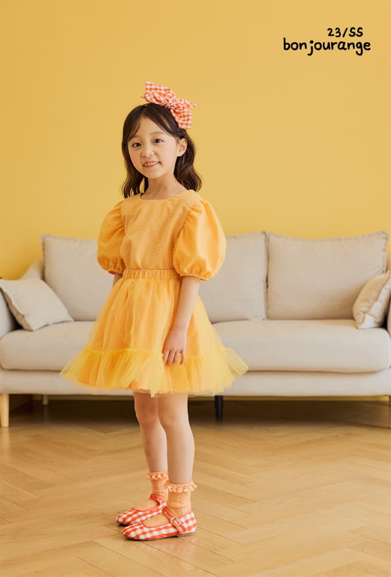 Bonjour Ange - Korean Children Fashion - #childrensboutique - Popo Sha Sha Skirt Top Bottom Set - 8