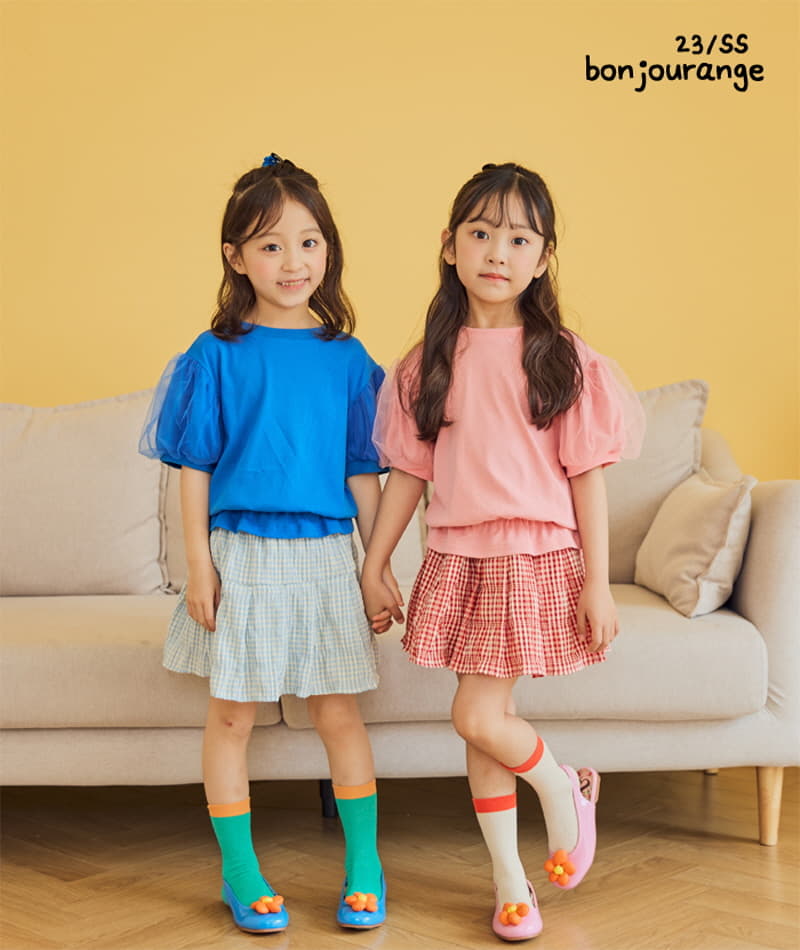 Bonjour Ange - Korean Children Fashion - #designkidswear - Ribbon Point Bubble Sha Tee - 3