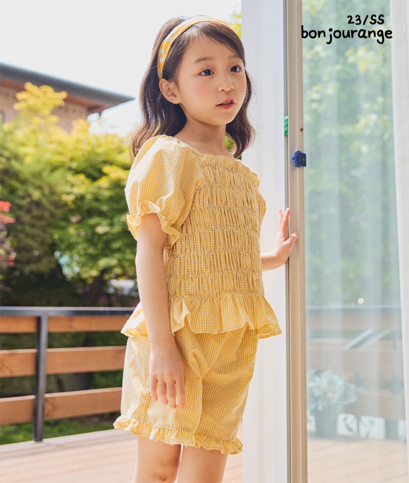 Bonjour Ange - Korean Children Fashion - #discoveringself - Pastel Smocking Top Bottom Set - 7