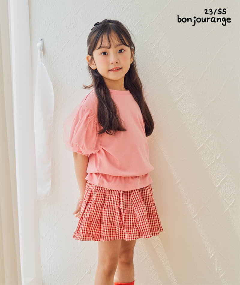 Bonjour Ange - Korean Children Fashion - #designkidswear - Ribbon Point Bubble Sha Tee - 4