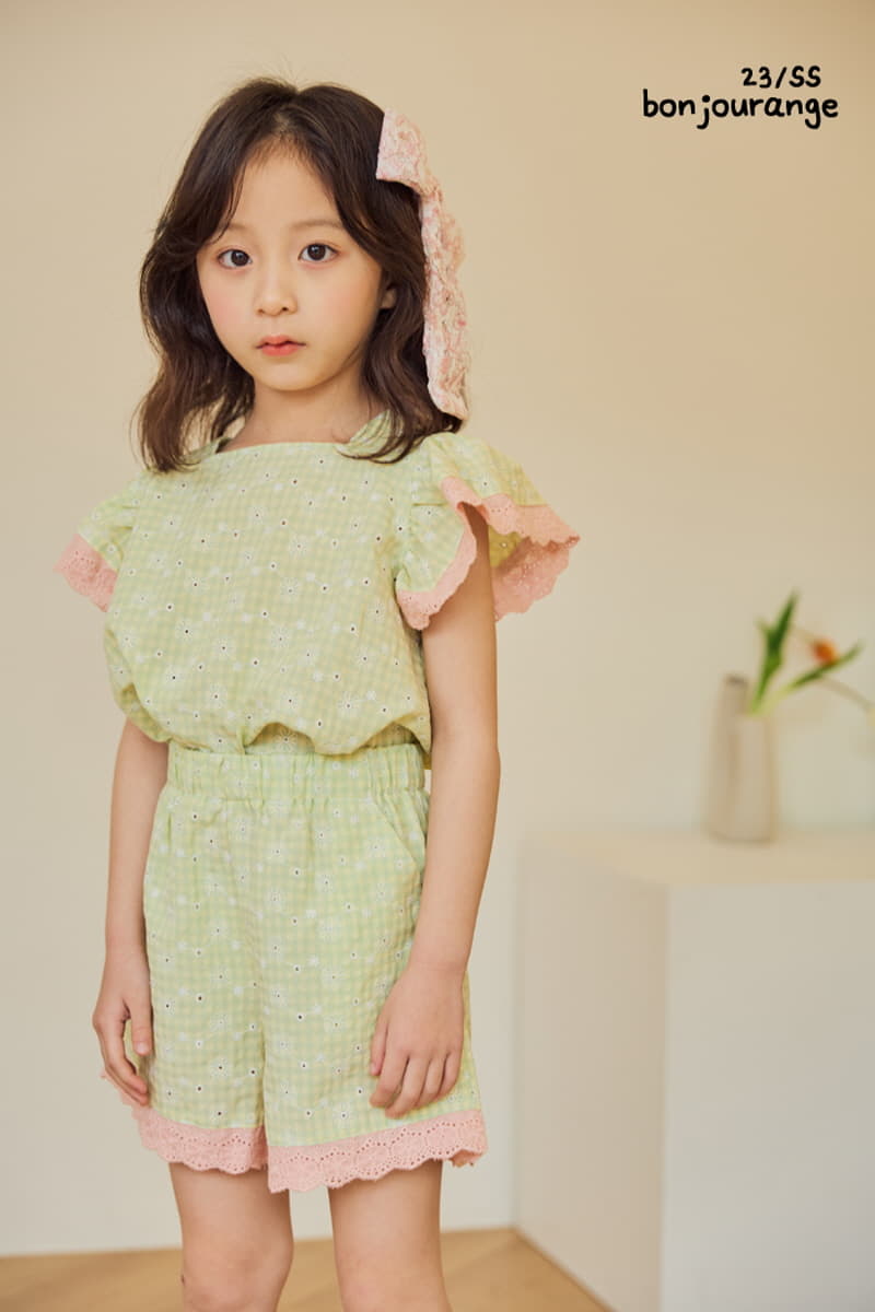 Bonjour Ange - Korean Children Fashion - #fashionkids - Dorosi Lace Top Bottom Set - 9