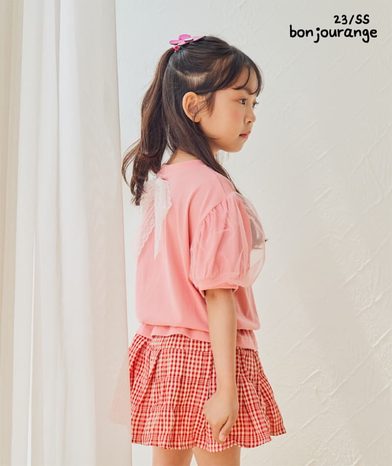 Bonjour Ange - Korean Children Fashion - #fashionkids - Ribbon Point Bubble Sha Tee - 5