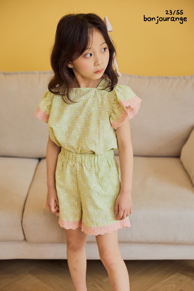 Bonjour Ange - Korean Children Fashion - #kidsstore - Dorosi Lace Top Bottom Set - 11