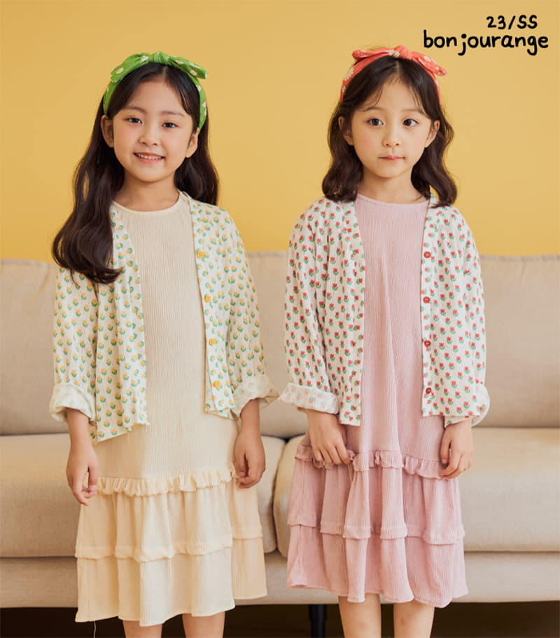 Bonjour Ange - Korean Children Fashion - #kidsstore - Pleats Long One-piece