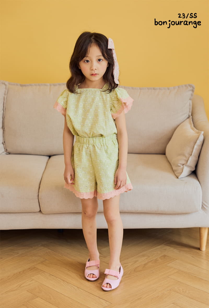 Bonjour Ange - Korean Children Fashion - #kidzfashiontrend - Dorosi Lace Top Bottom Set - 12