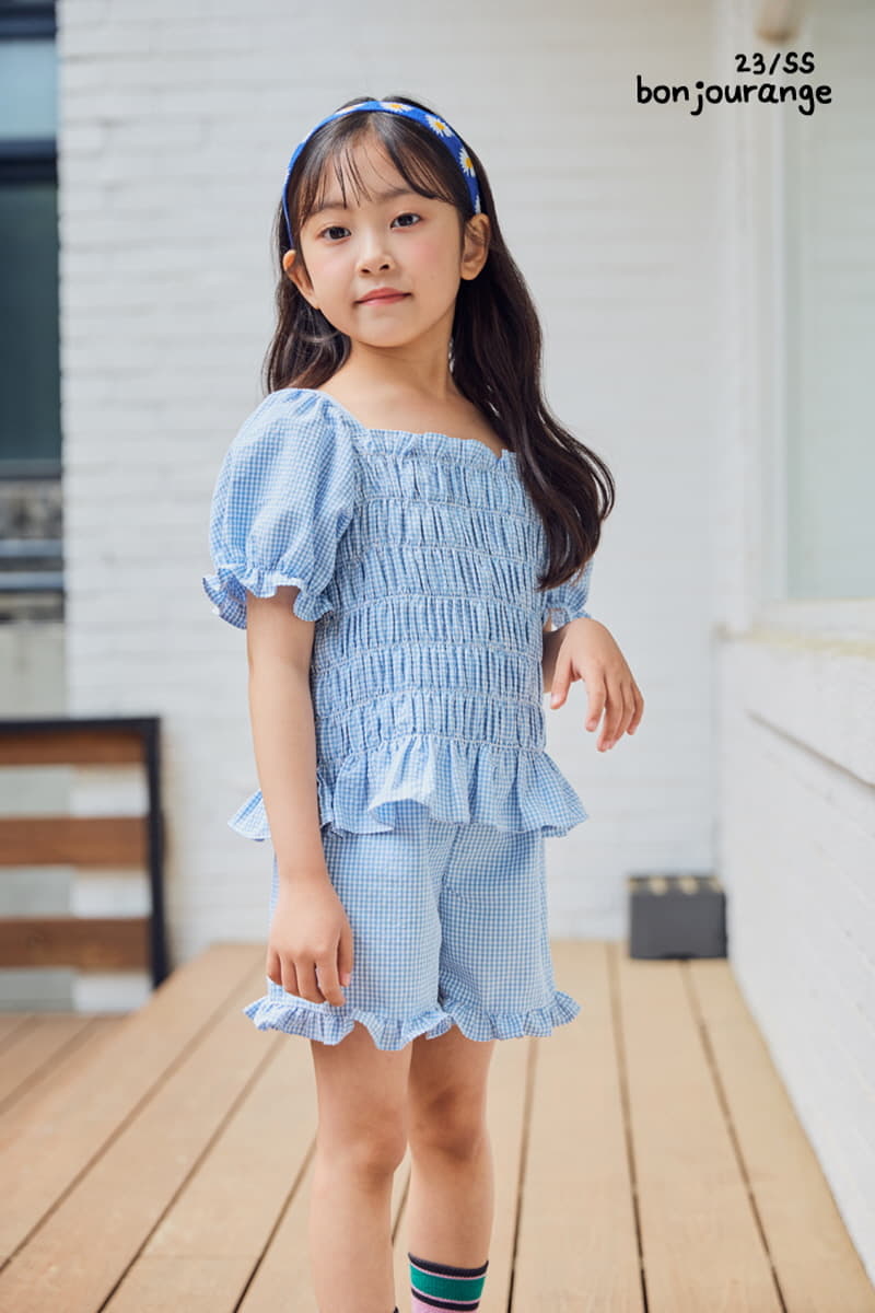 Bonjour Ange - Korean Children Fashion - #kidzfashiontrend - Pastel Smocking Top Bottom Set - 11