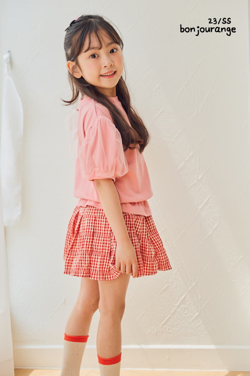 Bonjour Ange - Korean Children Fashion - #kidzfashiontrend - Ribbon Point Bubble Sha Tee - 8