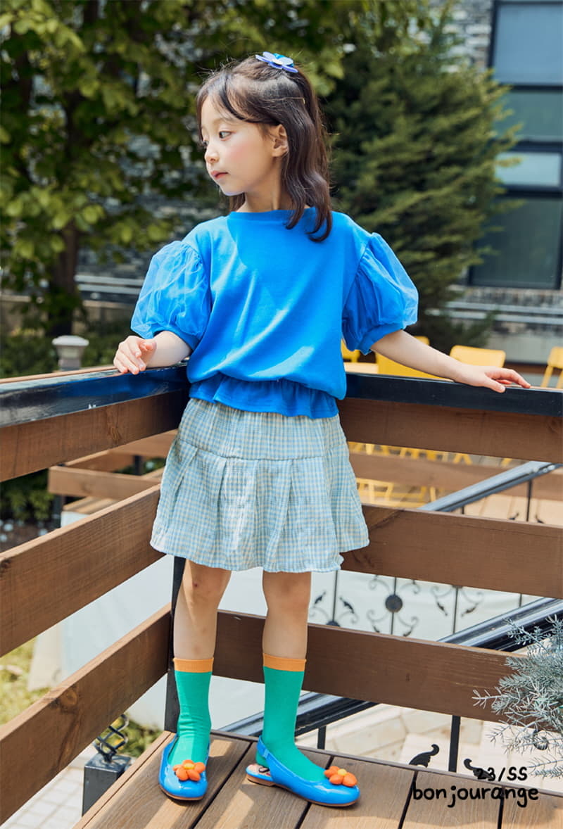 Bonjour Ange - Korean Children Fashion - #littlefashionista - Ribbon Point Bubble Sha Tee - 10