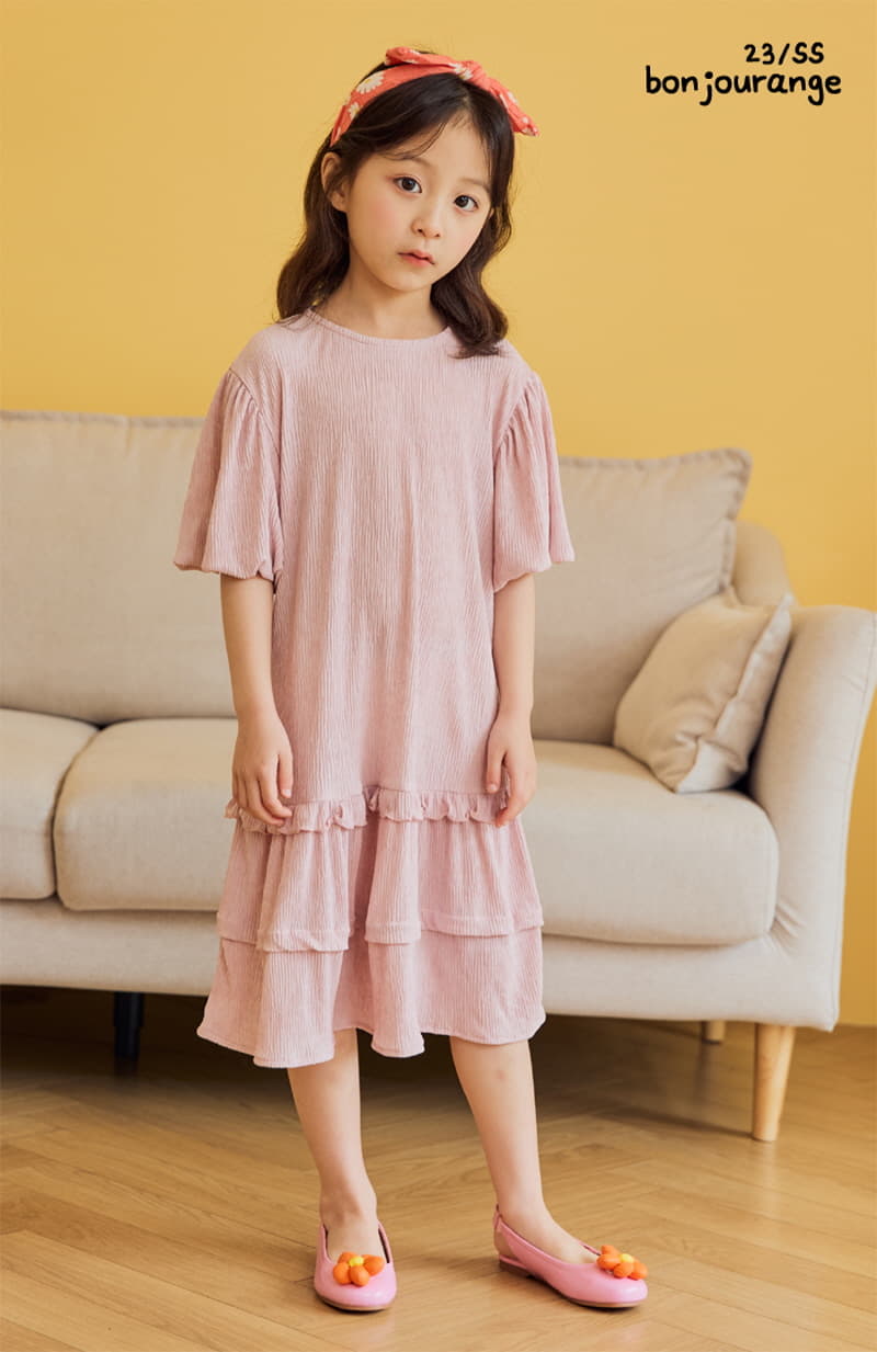 Bonjour Ange - Korean Children Fashion - #Kfashion4kids - Pleats Long One-piece - 4