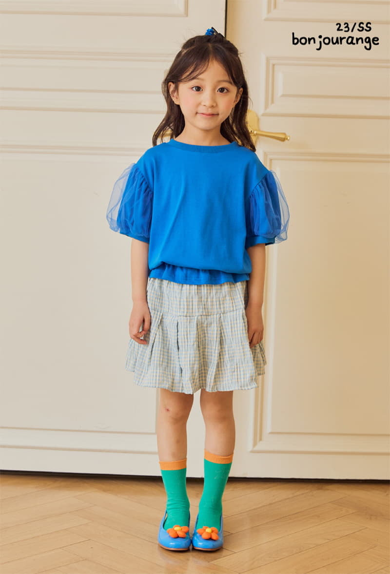 Bonjour Ange - Korean Children Fashion - #magicofchildhood - Ribbon Point Bubble Sha Tee - 11