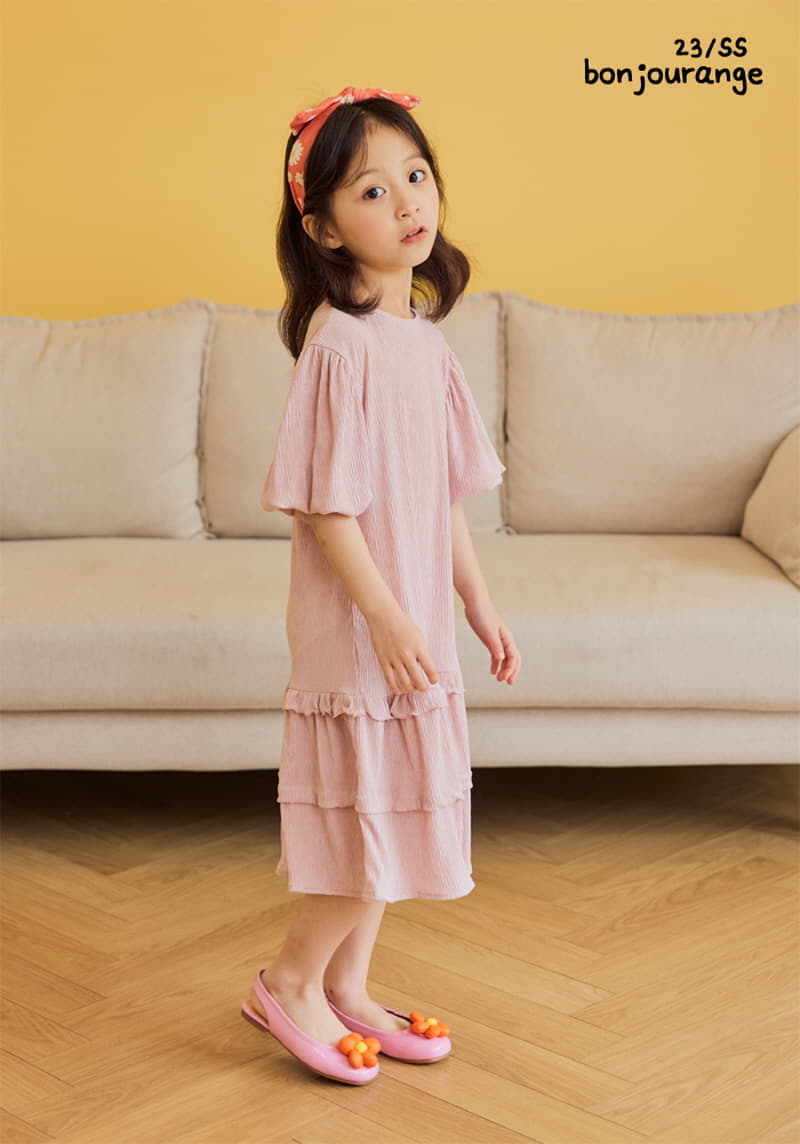 Bonjour Ange - Korean Children Fashion - #magicofchildhood - Pleats Long One-piece - 5