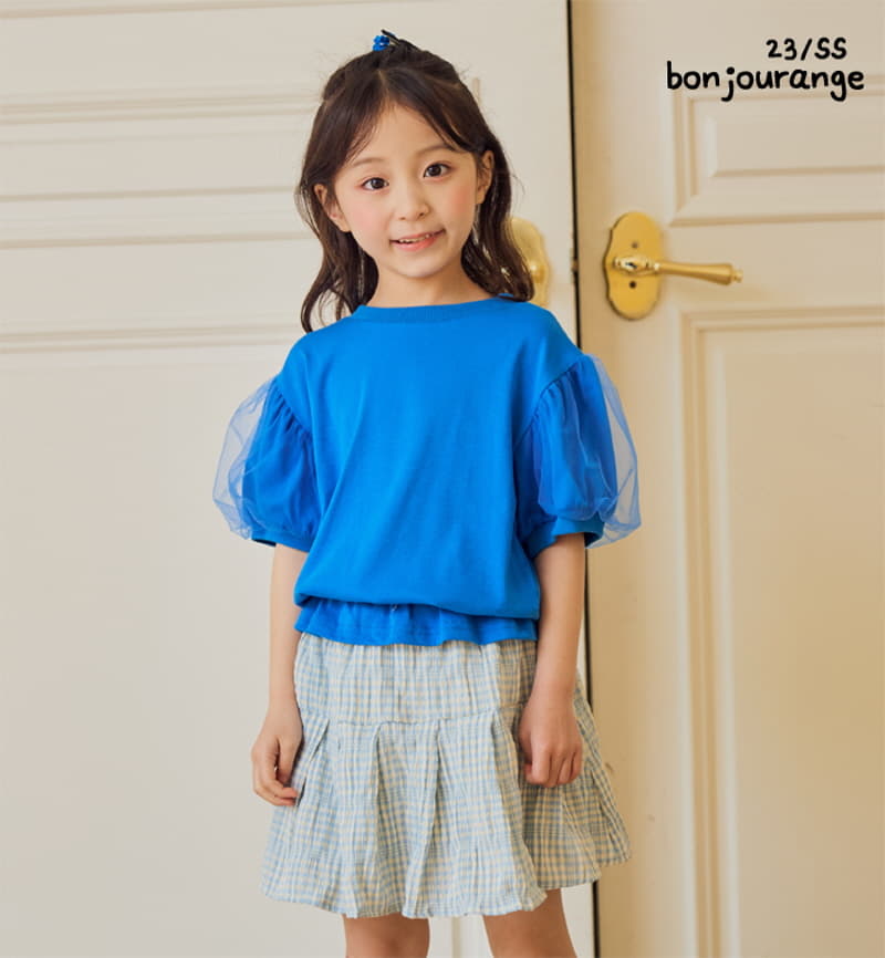 Bonjour Ange - Korean Children Fashion - #minifashionista - Ribbon Point Bubble Sha Tee - 12