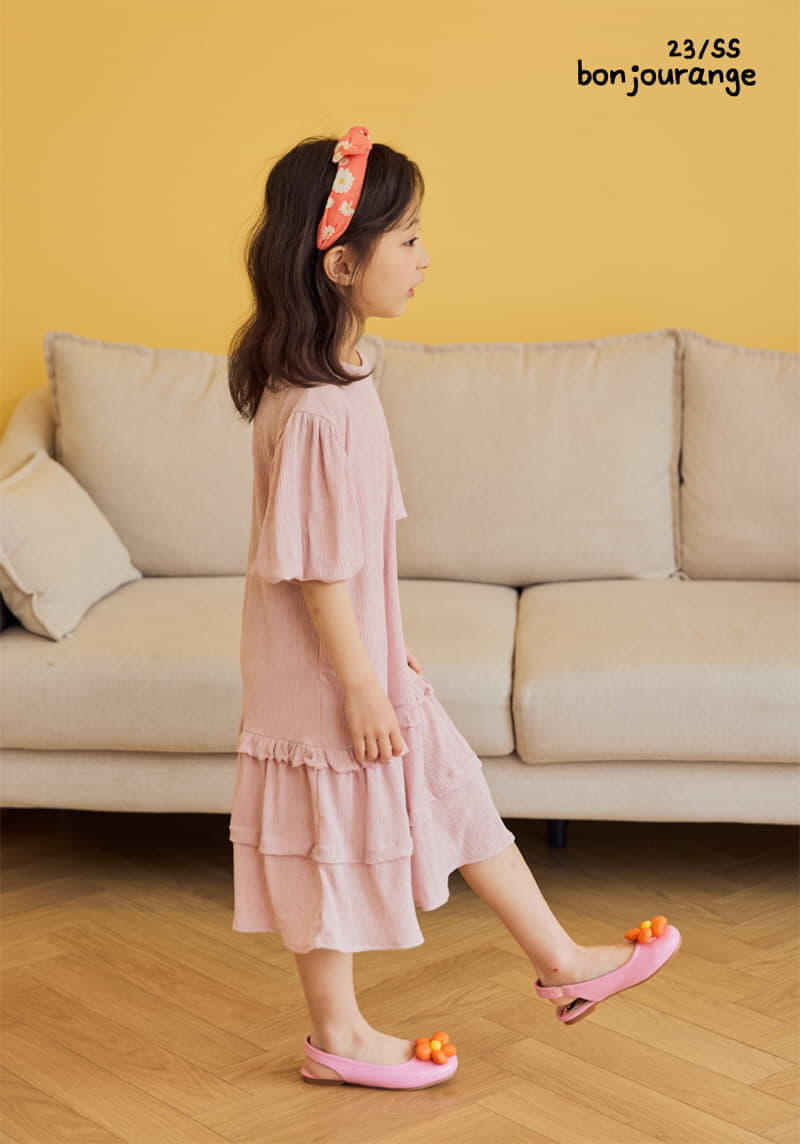 Bonjour Ange - Korean Children Fashion - #minifashionista - Pleats Long One-piece - 6