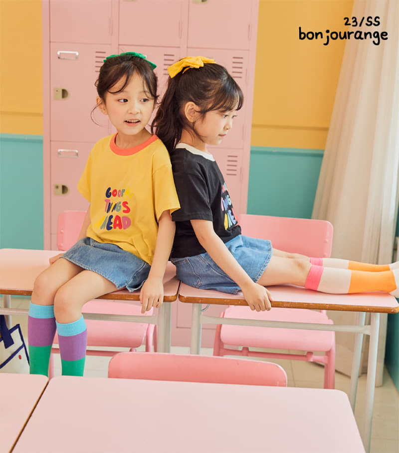 Bonjour Ange - Korean Children Fashion - #stylishchildhood - Fake Denim Skrirt Shorts