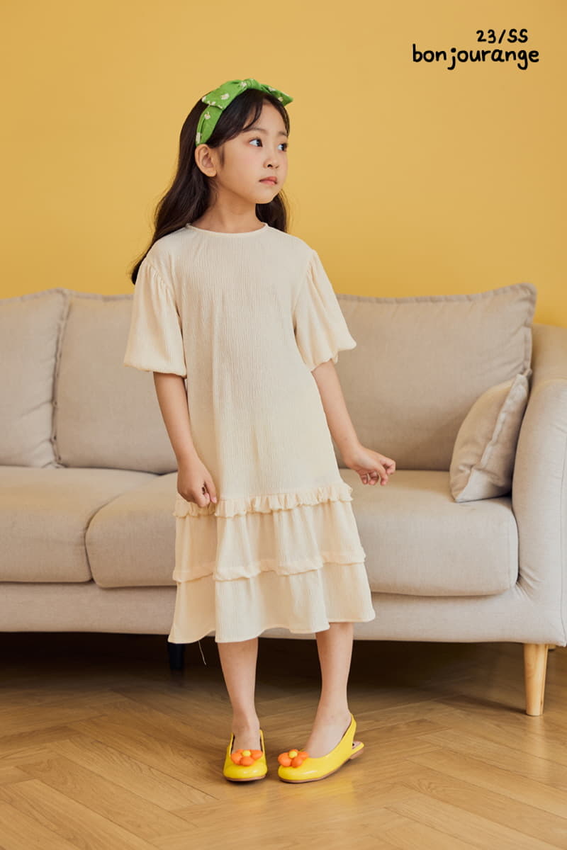 Bonjour Ange - Korean Children Fashion - #stylishchildhood - Pleats Long One-piece - 10