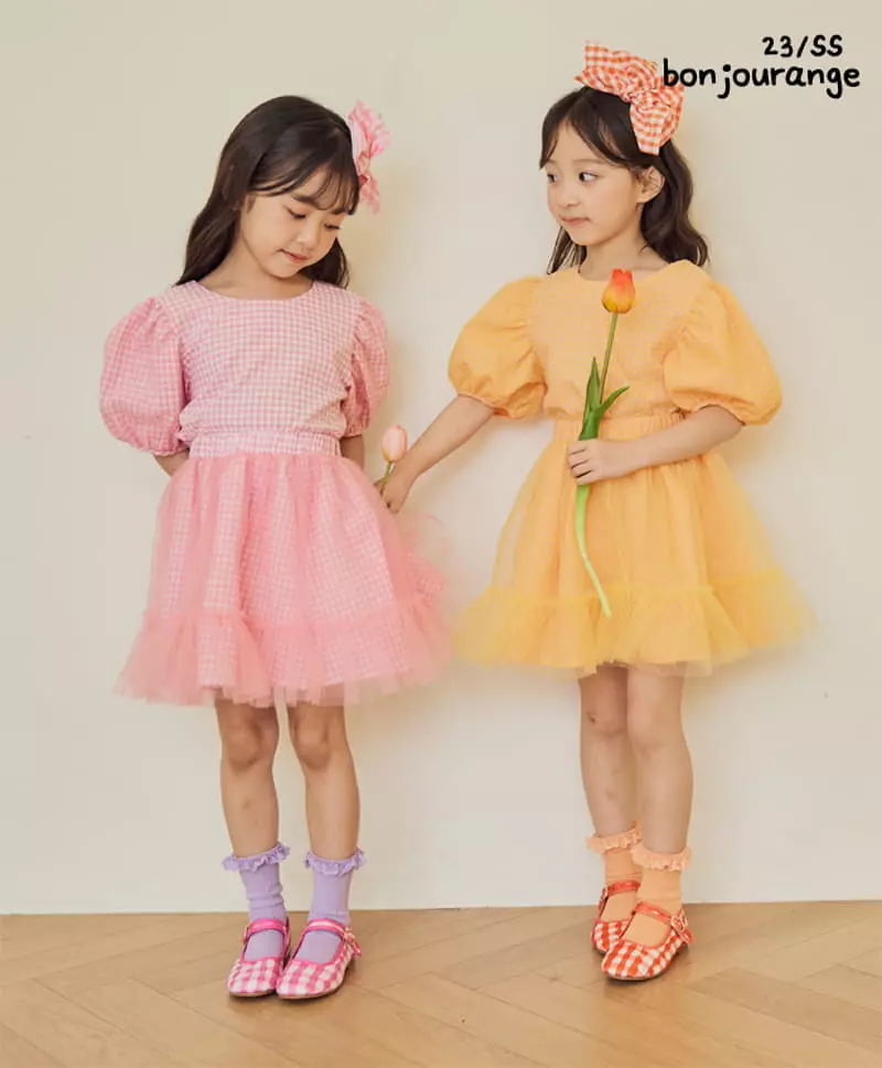 Bonjour Ange - Korean Children Fashion - #prettylittlegirls - Popo Sha Sha Skirt Top Bottom Set - 4