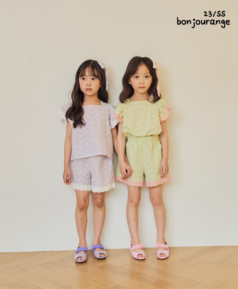 Bonjour Ange - Korean Children Fashion - #todddlerfashion - Dorosi Lace Top Bottom Set - 2