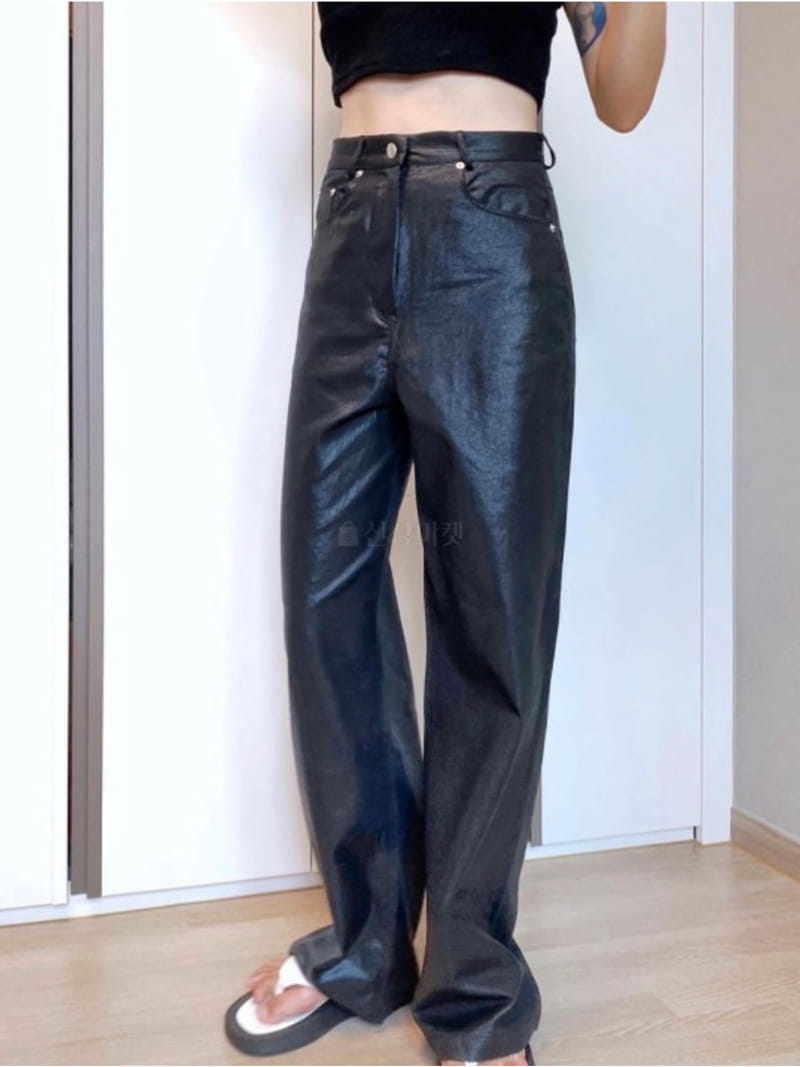 Buckle - Korean Women Fashion - #momslook - Glossy Pants - 6