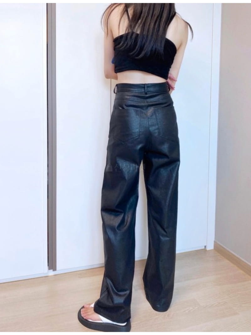 Buckle - Korean Women Fashion - #shopsmall - Glossy Pants - 4