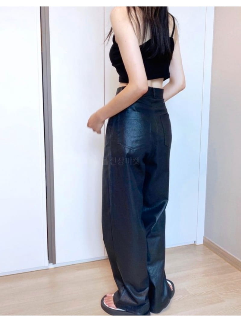 Buckle - Korean Women Fashion - #thelittlethings - Glossy Pants - 5