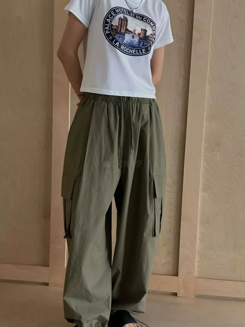 Buckle - Korean Women Fashion - #vintageinspired - Balloon Cargo Pants - 6