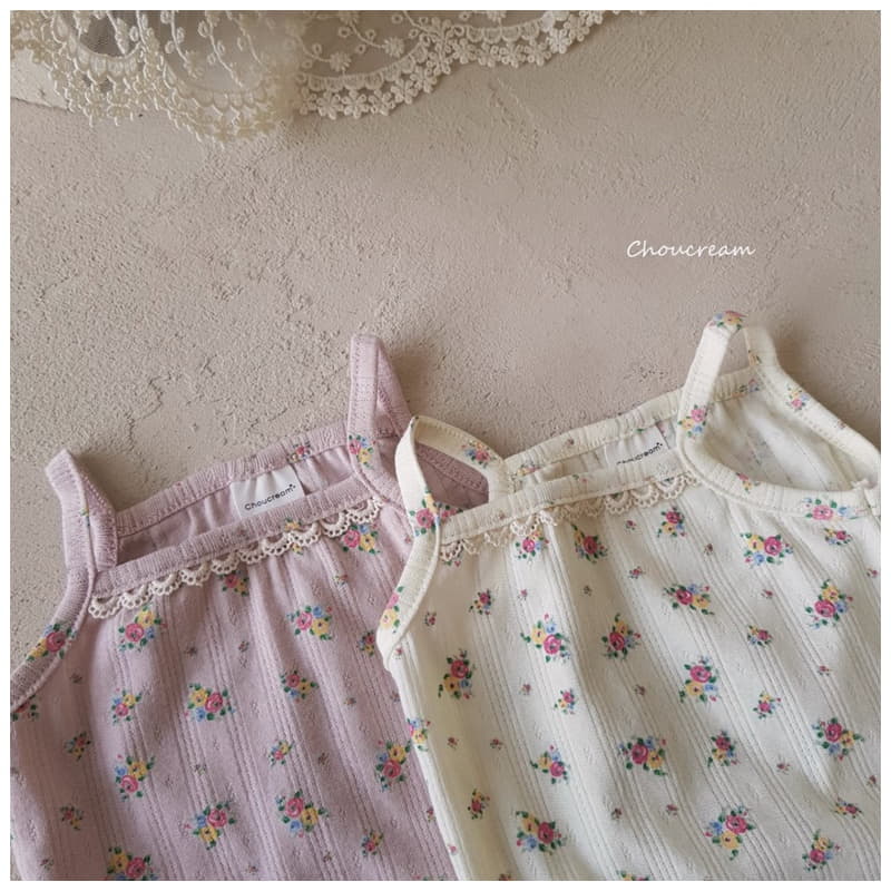 Choucream - Korean Baby Fashion - #babygirlfashion - Rose String Sleeveless Bodysuit