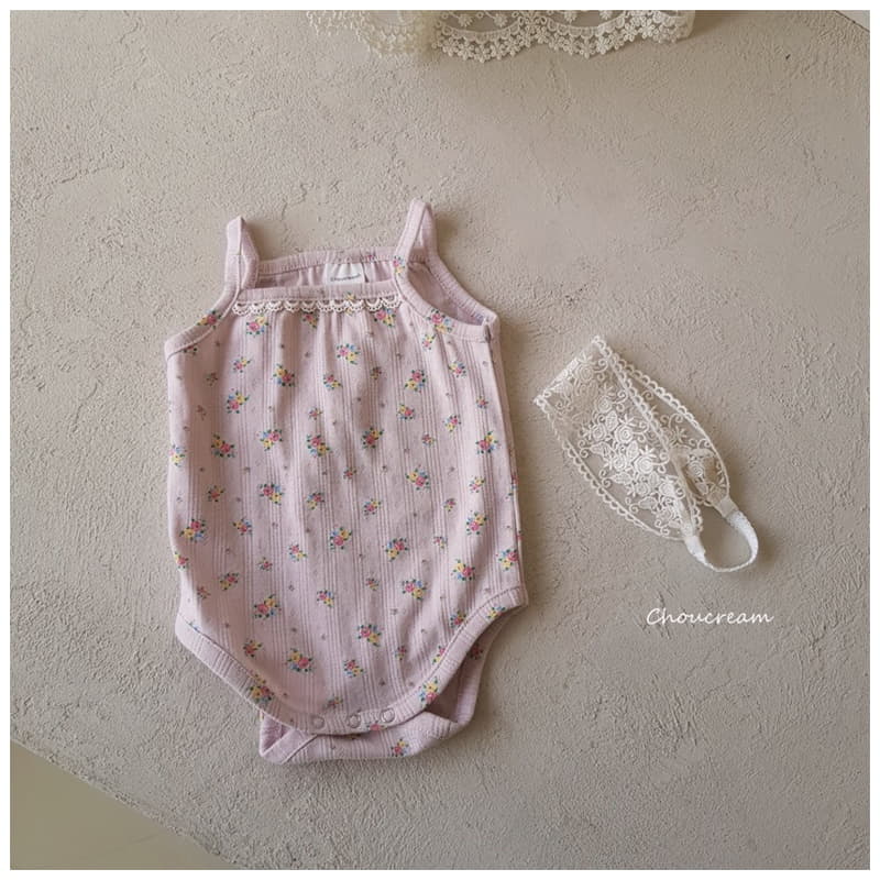 Choucream - Korean Baby Fashion - #babylifestyle - Rose String Sleeveless Bodysuit - 2