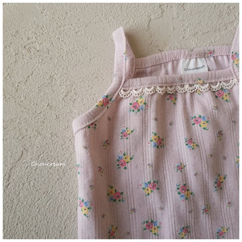 Choucream - Korean Baby Fashion - #babyoninstagram - Rose String Sleeveless Bodysuit - 4