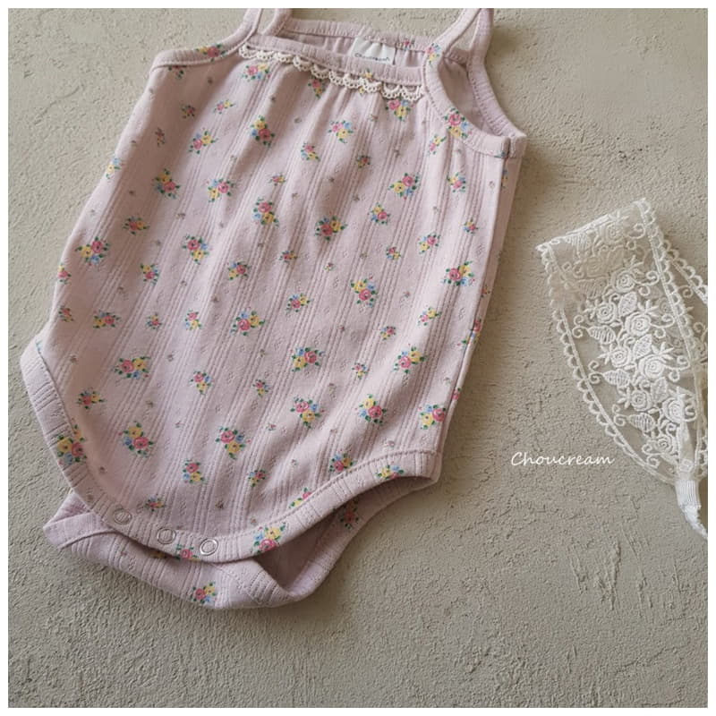 Choucream - Korean Baby Fashion - #babyoutfit - Rose String Sleeveless Bodysuit - 5