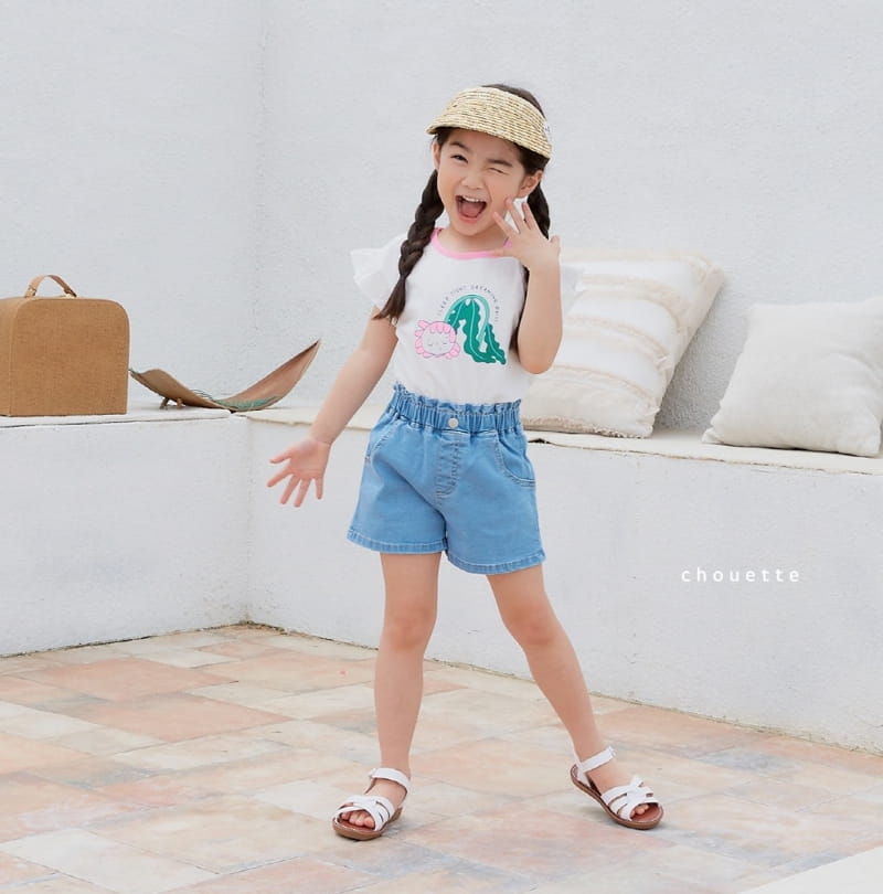 Chouette - Korean Children Fashion - #designkidswear - half Moon Denim Shorts - 5