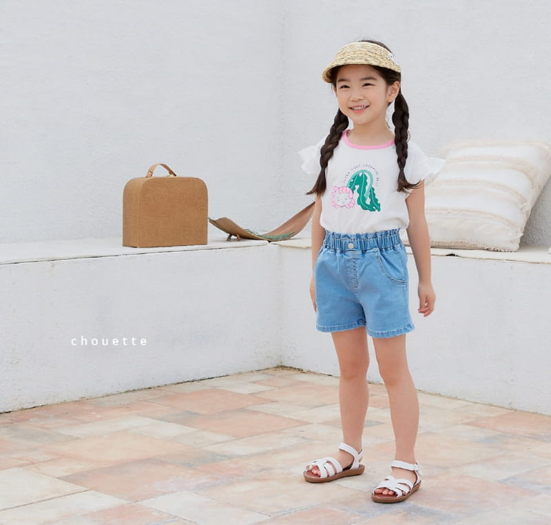 Chouette - Korean Children Fashion - #discoveringself - half Moon Denim Shorts - 6