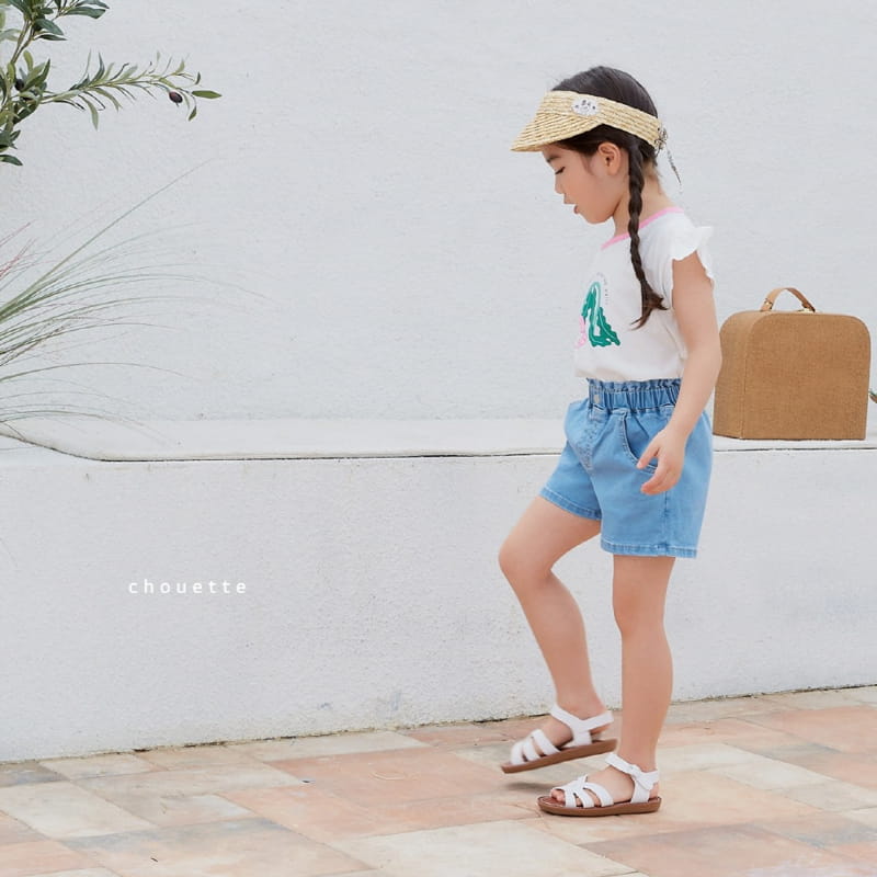 Chouette - Korean Children Fashion - #fashionkids - half Moon Denim Shorts - 7