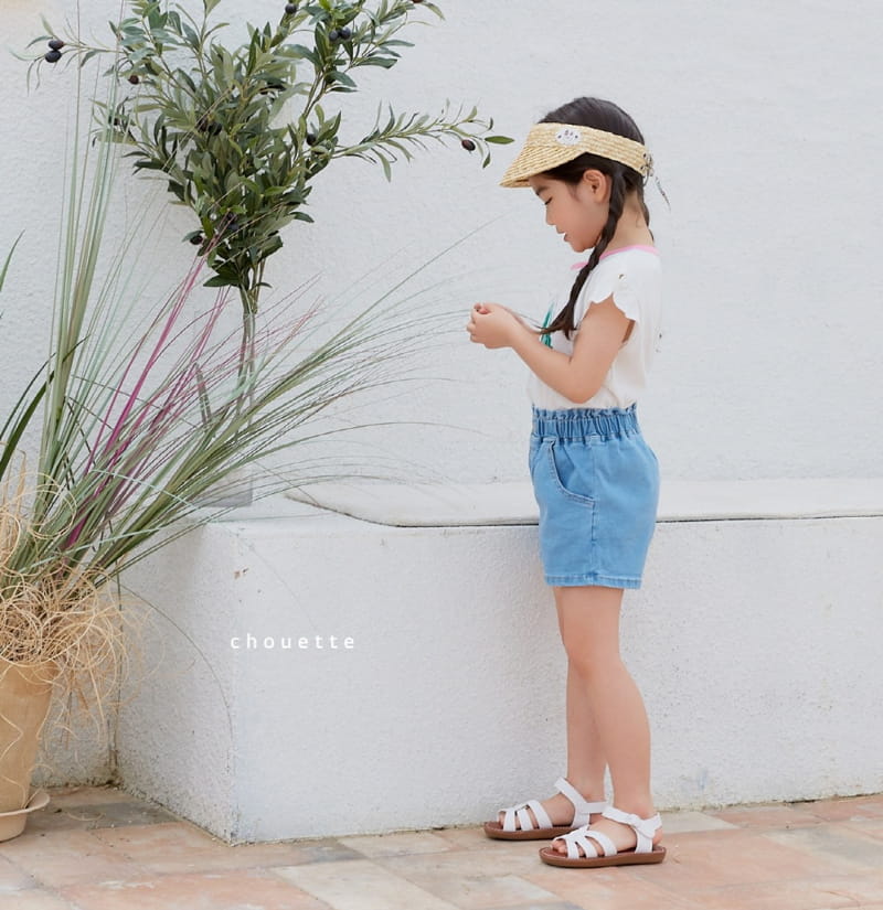 Chouette - Korean Children Fashion - #kidsshorts - half Moon Denim Shorts - 8