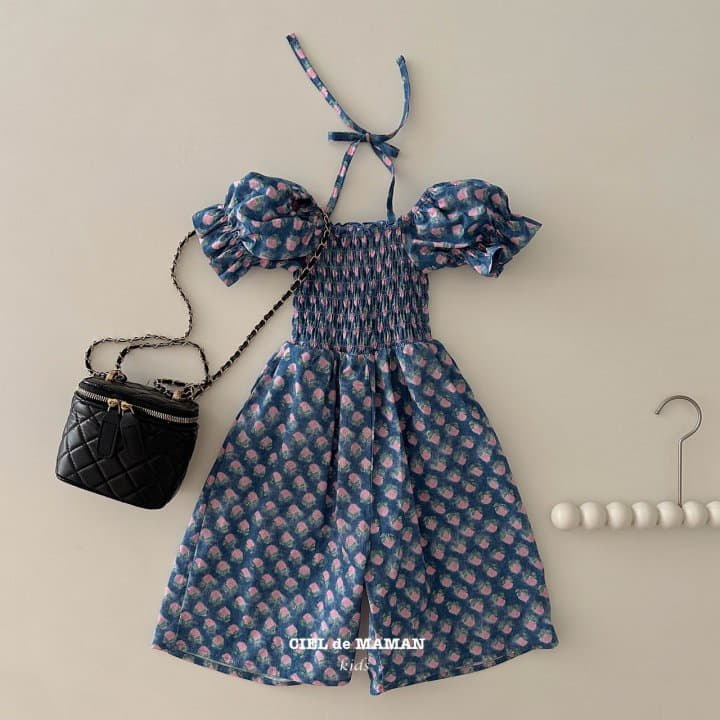 Ciel De Maman - Korean Children Fashion - #stylishchildhood - Smocked Jumpsuit - 5