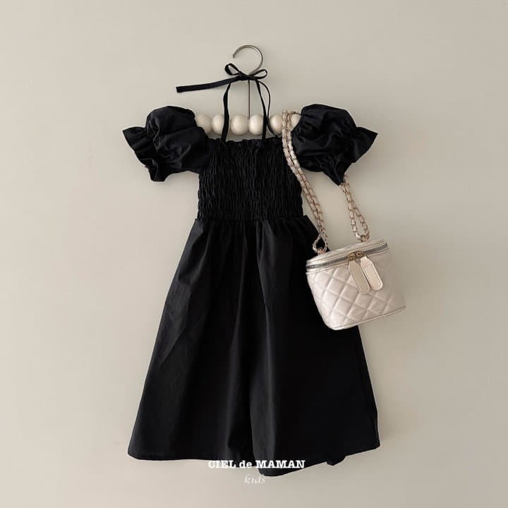 Ciel De Maman - Korean Women Fashion - #momslook - Smocked Jumpsuit Mom - 3