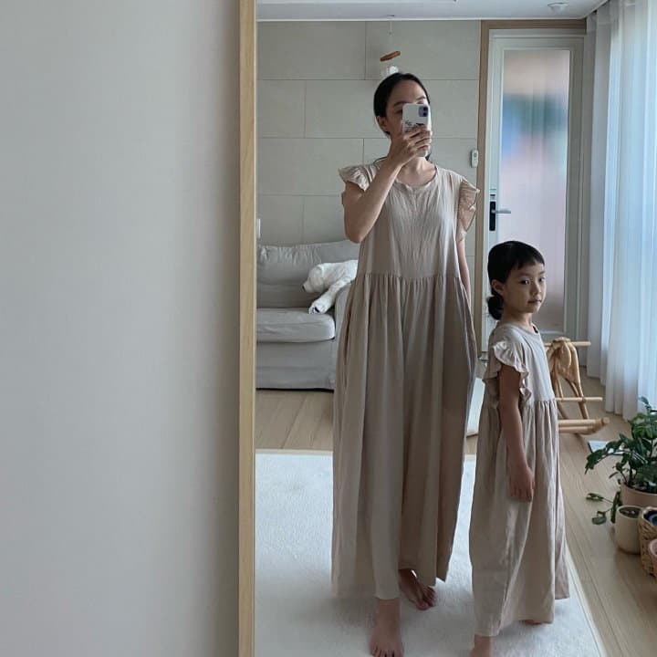 Ciel De Maman - Korean Women Fashion - #momslook - Frill Linen Jumpsuit Mom - 3