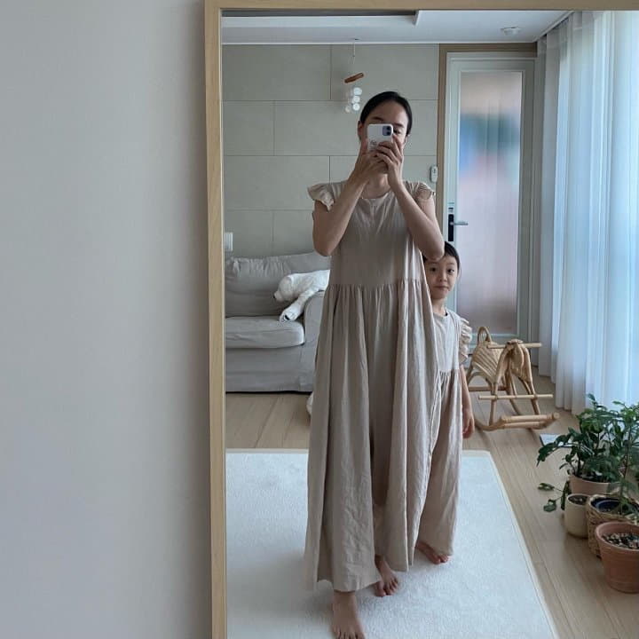 Ciel De Maman - Korean Women Fashion - #womensfashion - Frill Linen Jumpsuit Mom - 2