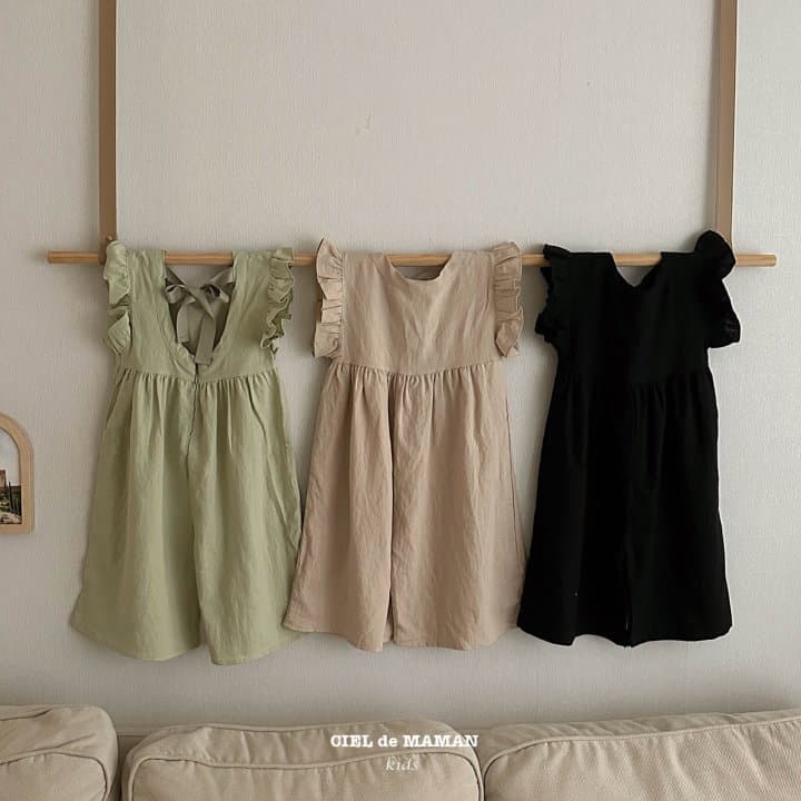 Ciel De Maman - Korean Women Fashion - #womensfashion - Frill Linen Jumpsuit Mom - 6