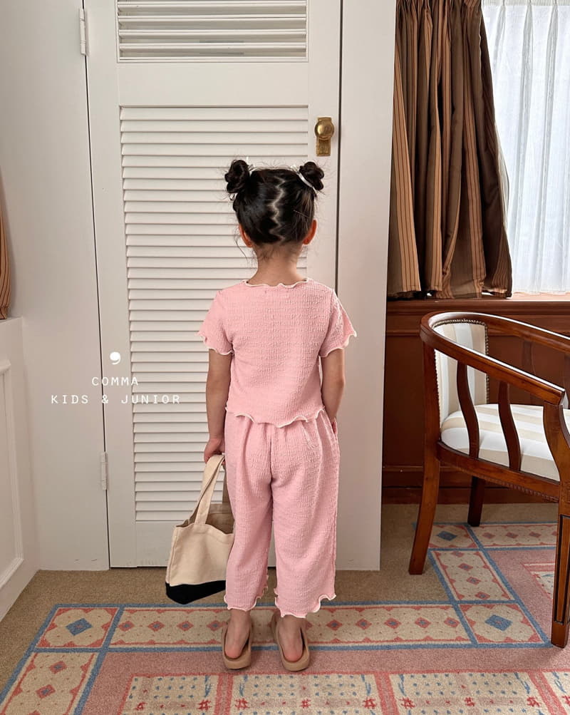 Comma - Korean Children Fashion - #childofig - Terry Top Bottom Set - 2