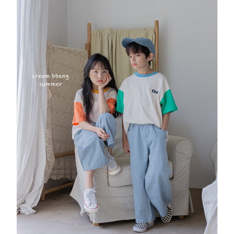 Cream Bbang - Korean Children Fashion - #Kfashion4kids - Sleeves Color Tee - 3