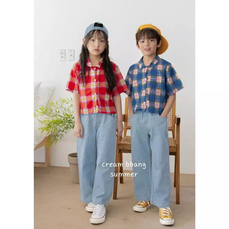 Cream Bbang - Korean Children Fashion - #childrensboutique - Check Shirt