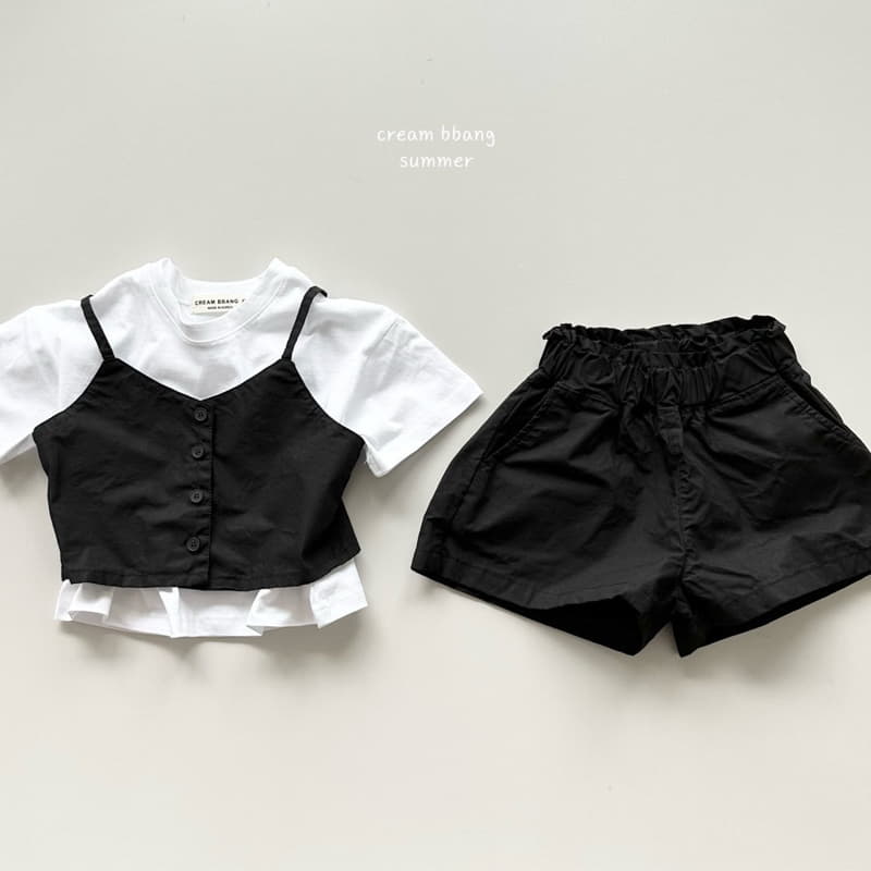 Cream Bbang - Korean Children Fashion - #discoveringself - Simple Busiter Top Bottom Set - 9